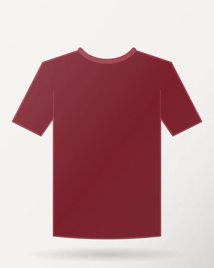 Acid Wash Drop Shoulder Tee in Maroon – front view