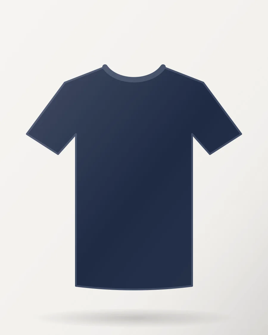 Bamboo Blend Cooling Tee in Navy – front view