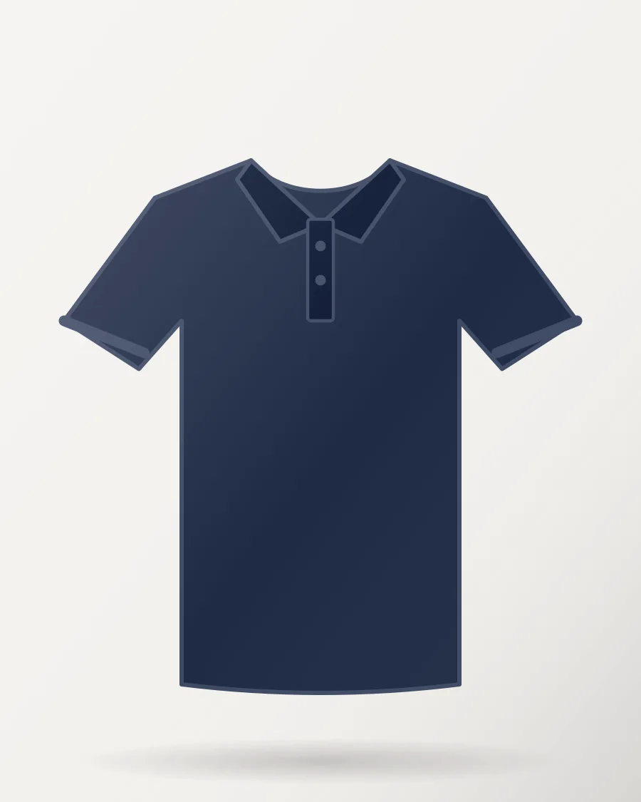 Classic Pique Polo Shirt in Navy – front view