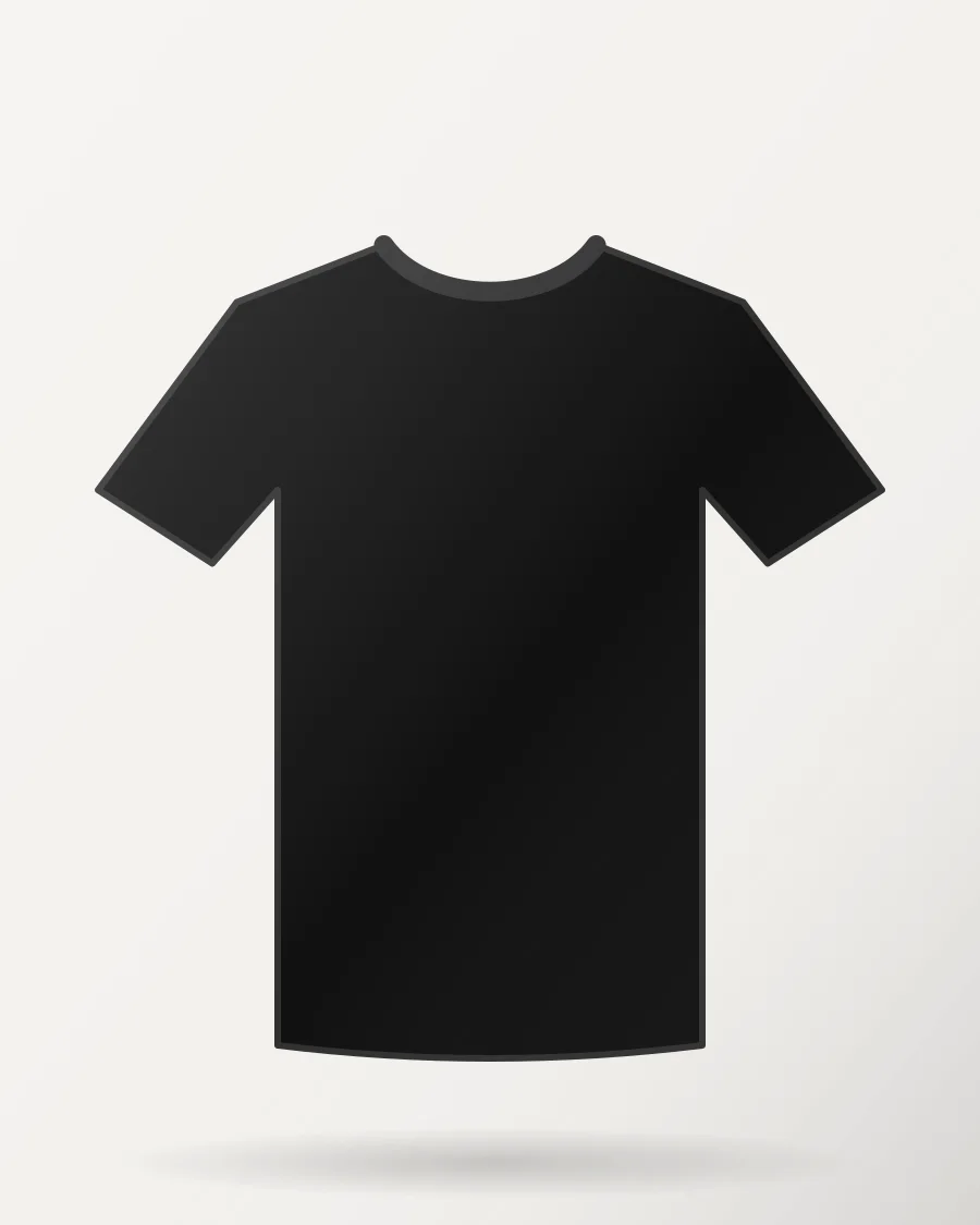 Essential Crew Neck T-Shirt in Black – front view