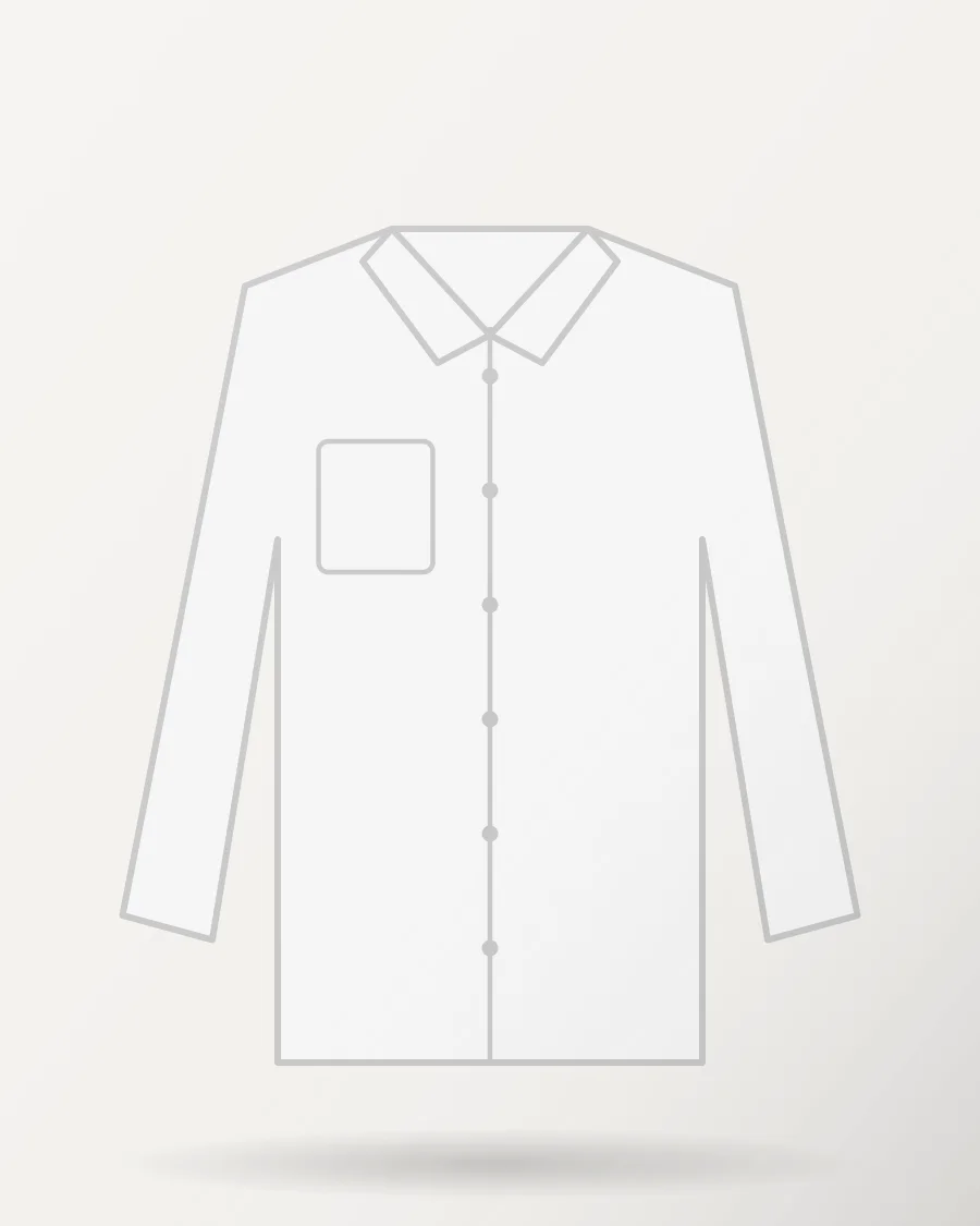 Formal Twill Shirt in White – front view