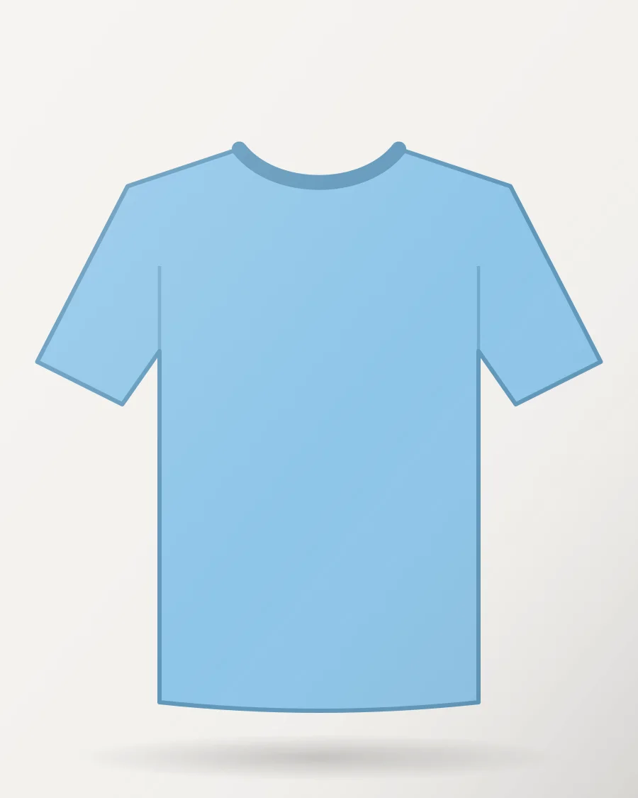 Half Sleeve Boxy Tee in Sky Blue – front view