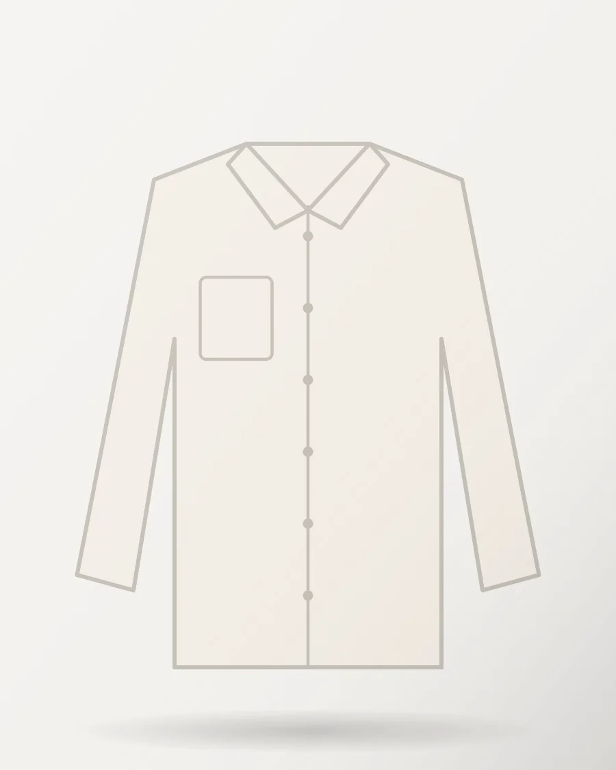 Linen Blend Casual Shirt in Off White – front view