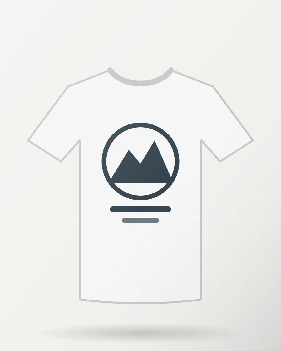 Minimal Logo Graphic Tee in White – front view