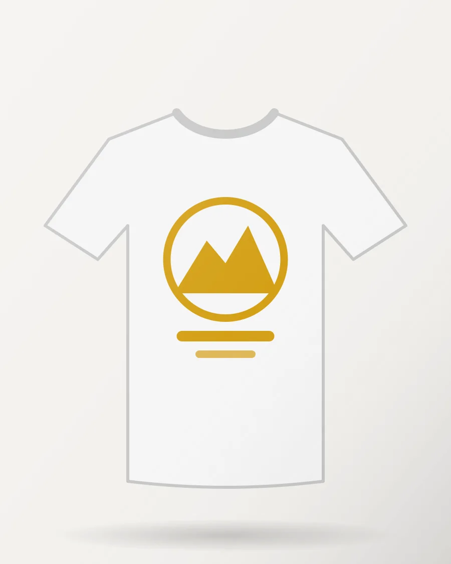 Mountain Sunrise Graphic Tee in White – front view