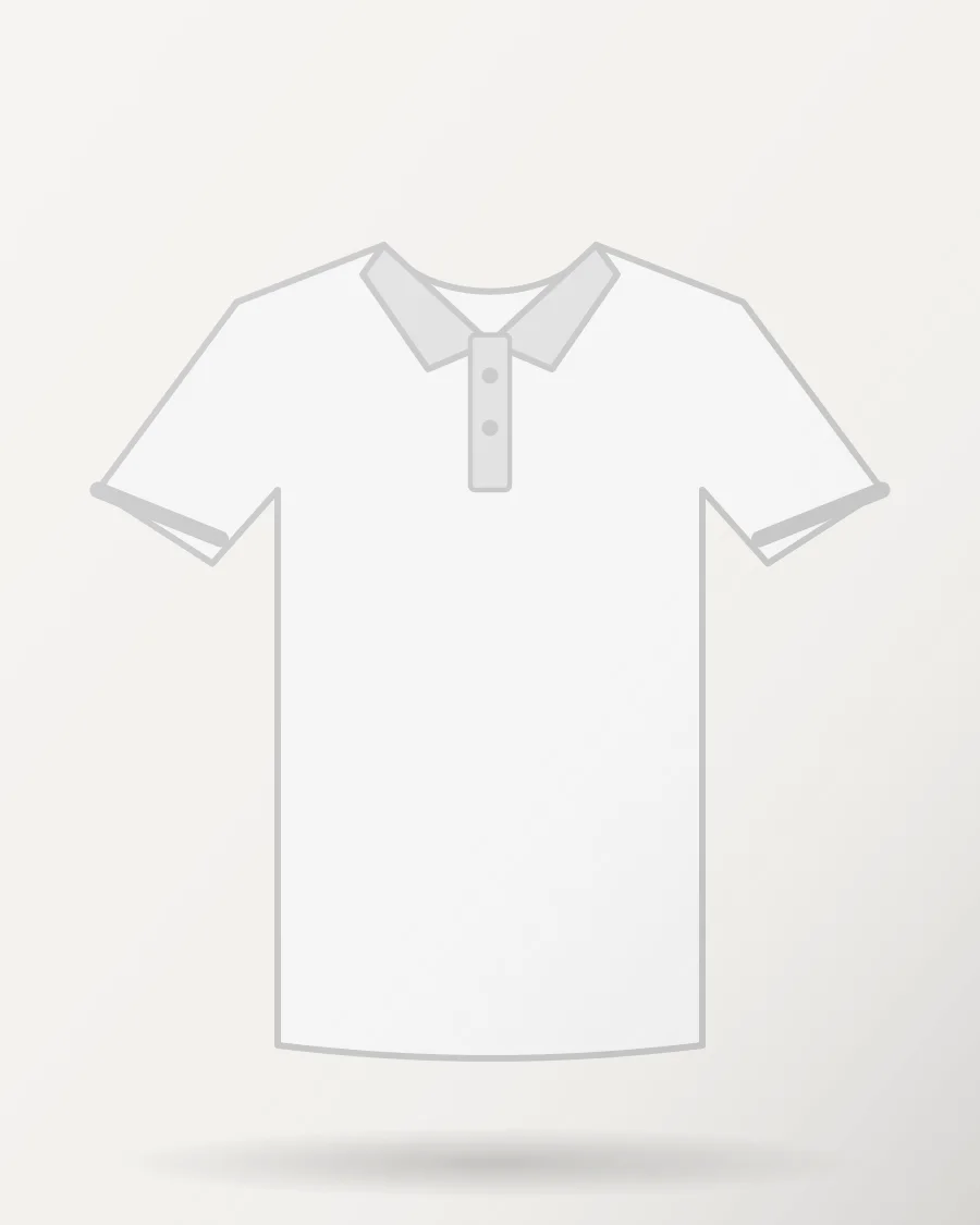 Tipped Collar Polo in White – front view
