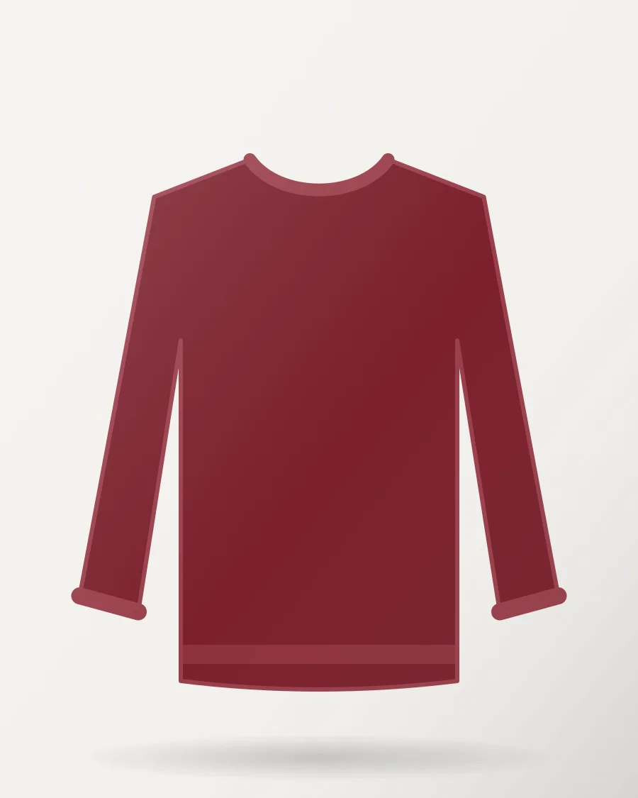Varsity Sweatshirt in Maroon – front view